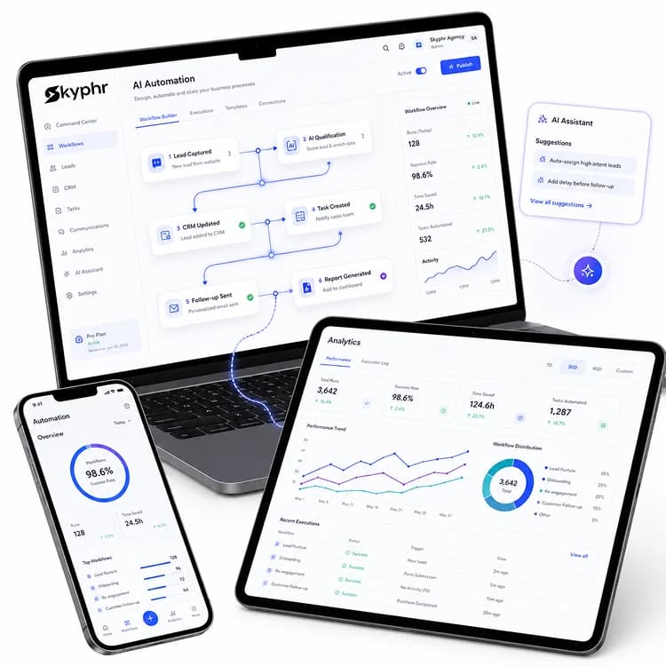 AI development and automation service illustration AI development and automation service illustration