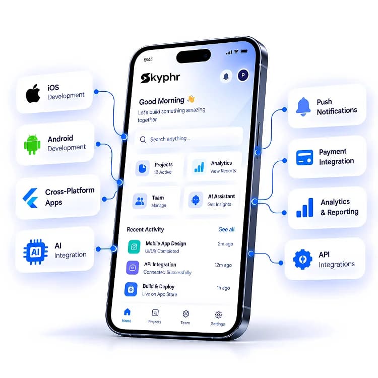Application engineering for web and mobile apps service illustration Application engineering for web and mobile apps service illustration